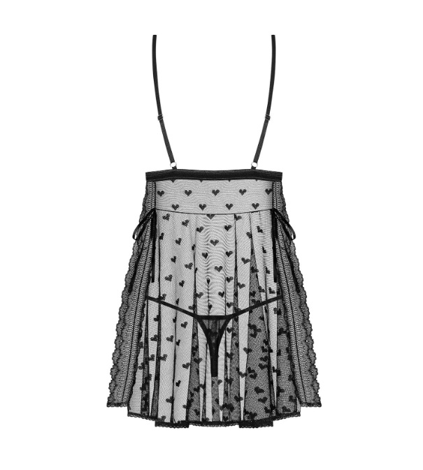 Something delightful that will stimulate your (and his Obsessive - Heartia Babydoll - Black - S/M photo-6