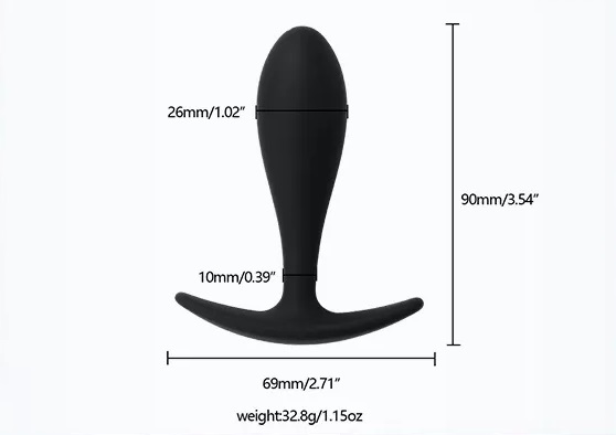 Silicone anchor butt plug for man and woman MT - Blob Anchor Plug M - Black photo-7