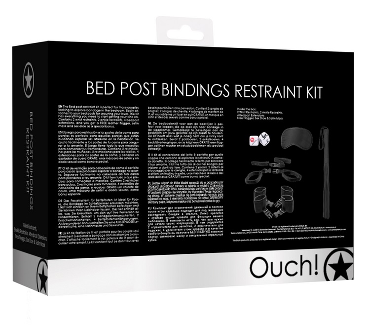 The Bed post-restraint kit is perfect for those couples look... Ouch - Bed Post Restraint Kit - Black photo-3