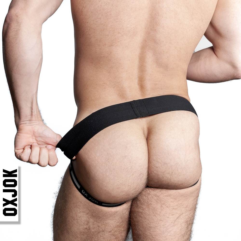 AIRMESH daily wear mesh comfort jock is designed to fit righ... Oxjok - Airmesh Jockstrap w Ring - Tar Black - XXL photo-3