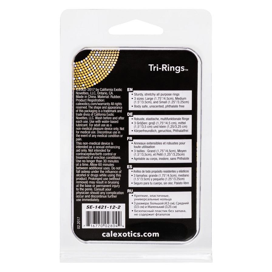 Take your intimate pleasure to new heights with the exotic T... CEN - Tri-Rings - Blue photo-10
