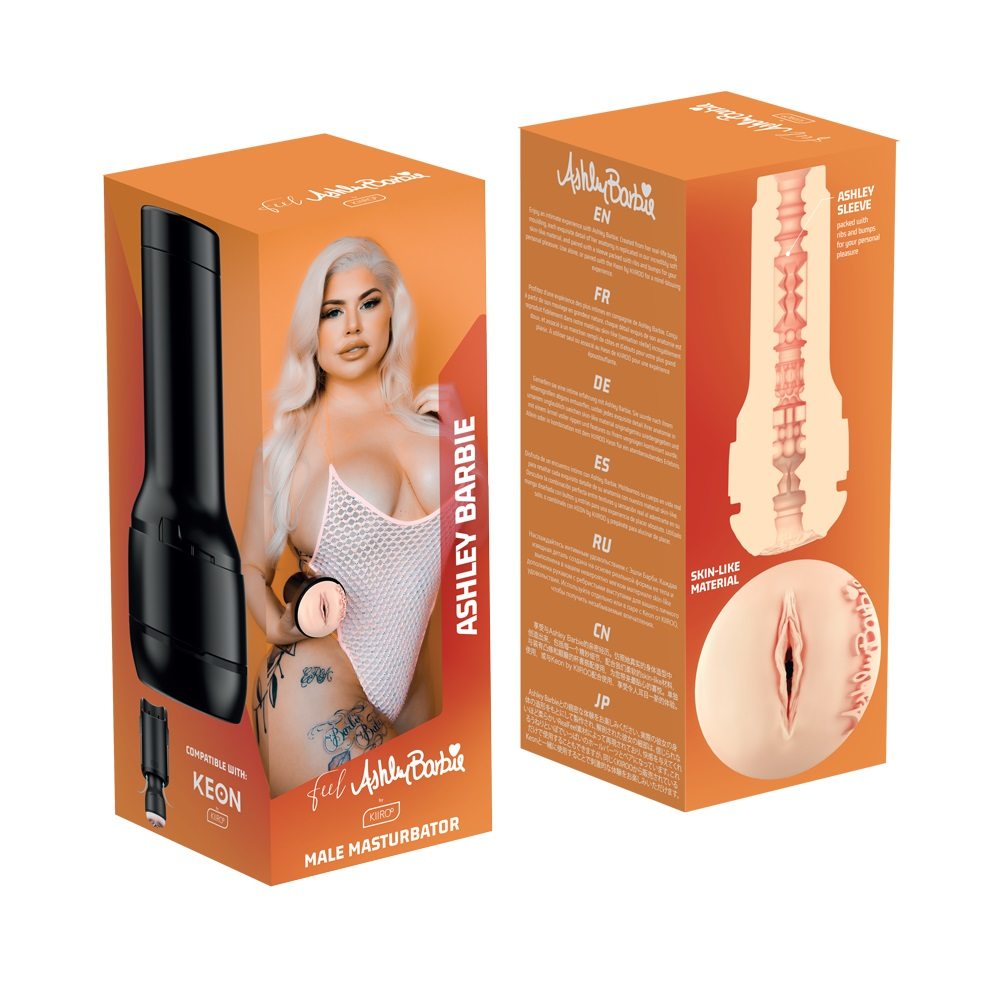 Famously curvy blonde beauty Ashley Barbie is unlike any oth... Kiiroo - Feel Ashley Barbie Masturbator photo-12