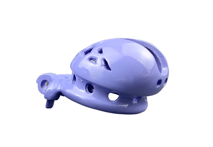 Cage high: 43mm &nb... FAAK - Resin Chastity Cage 107 - Blue photo-6