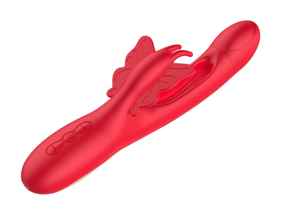 Secwell designed this product as a vibrator with ... Secwell - Butterfly Flicking Rabbit Vibrator - Red photo-9