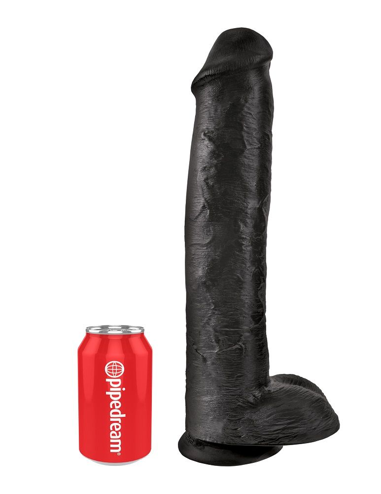 Do you want your first dildo to look and feel just like the ... King Cock - Cock 15″ With Balls - Black photo-6
