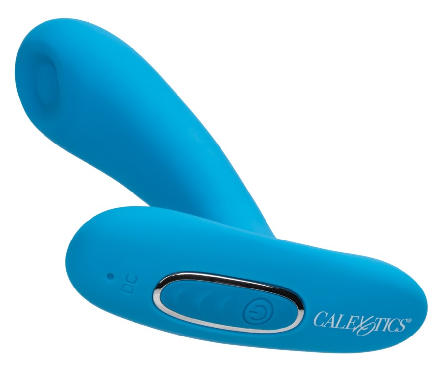 The Silicone Remote Pulsing Pleaser is the intimately curved... CEN - Remote G-Spot Pulsing Pleaser - Blue photo-7