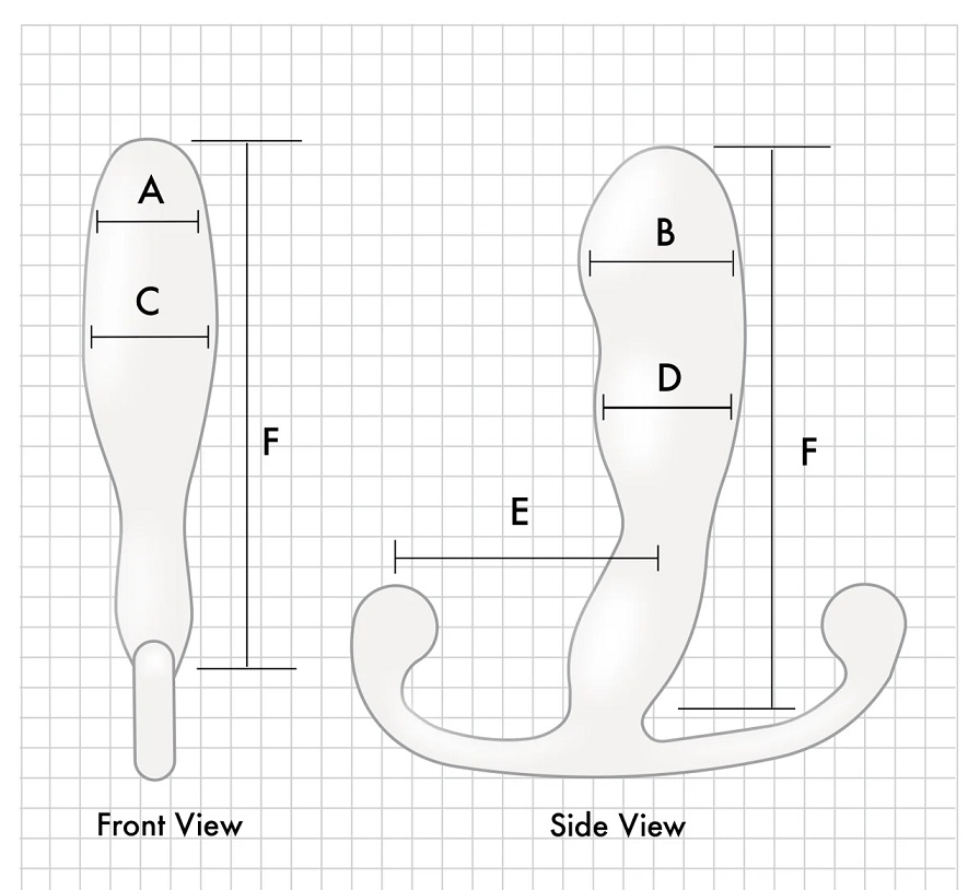 The Helix Trident design features an angled head to massage ... Aneros - Helix Trident Prostate Massager - White photo-3