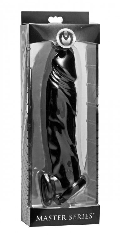 This firm yet stretchy cock sheath provides added girth, len... Master Series - Fuk Tool Penis Sheath and Ball Stretcher - Black photo-5