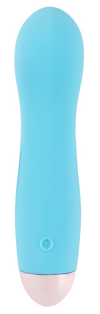 Blue mini vibrator with a concave indentation on the shaft. ... Cuties - G-Spot Mini Vibrator - Blue photo-3