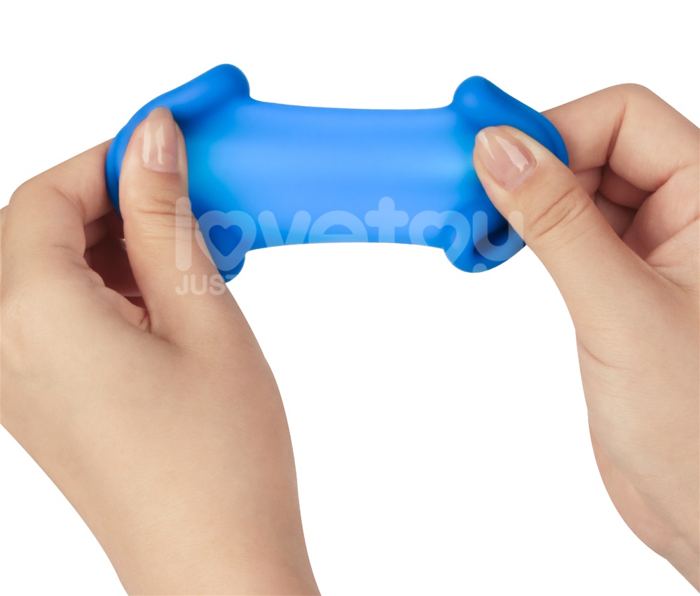 Explore the comfort and pleasure of the Tapered Squeeze Stre... Lovetoy - Pinnacle Pro Tapered Squeeze Stretcher - Blue photo-3