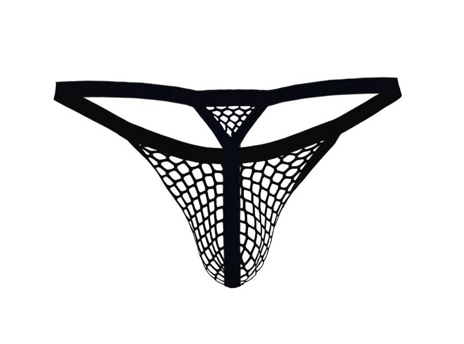 The Thong Panel by CUT4MEN is designed for men who want to c... Cut4men - Mesh Thong - Black - L photo-4
