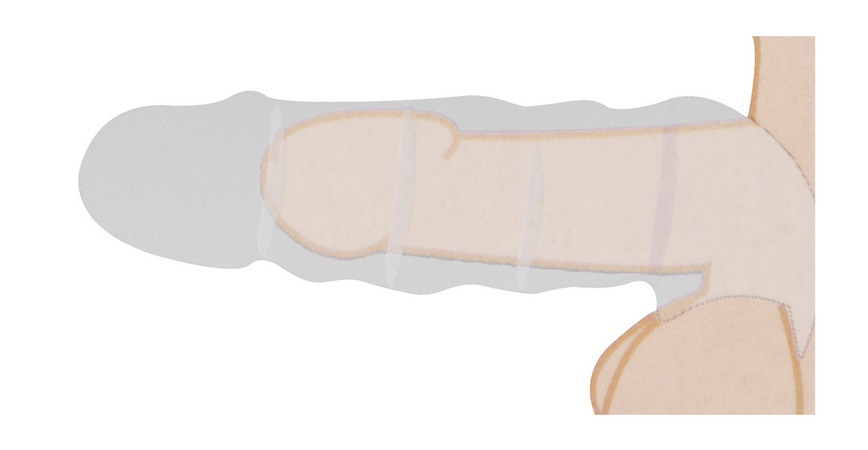 Be the bigger, better deal. The super-lifelike shapes, textu... RealRock - Penis Sleeve 9" - Black photo-7