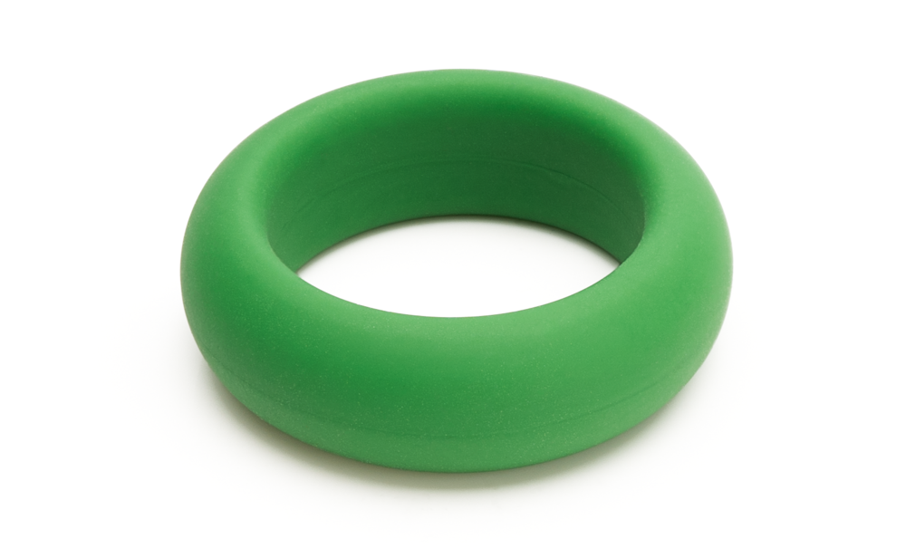 This luxury silicone cock ring will keep you harder for long... Je Joue - Silicone Cock Ring - Medium Stretch - Green photo-3