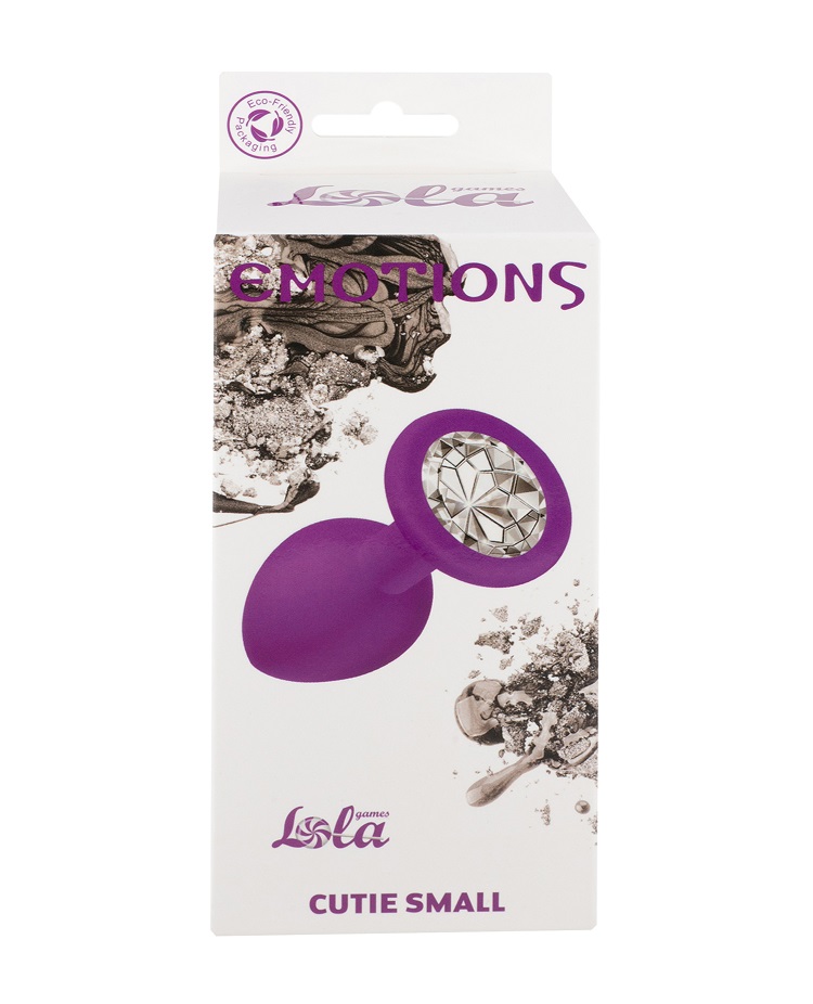 Cone-shaped anal plug, made of hypoallergenic silicone and d... Lola Games - Emotions Anal Plug S - Purple/Clear photo-3