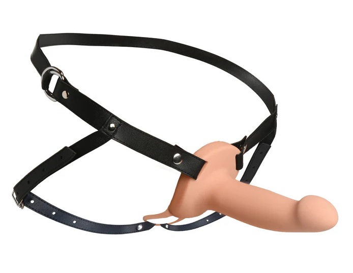 With this Smooth Silicone Penis Sheath, you can slip your ro... Size Matters - 28X Penis Sheath Strap-On - Flesh photo-5