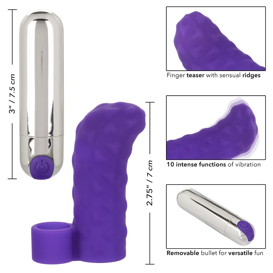 CEN - 羅紋挑逗手指震動器 - 紫色 CEN - 羅紋挑逗手指震動器 - 紫色 照片-8