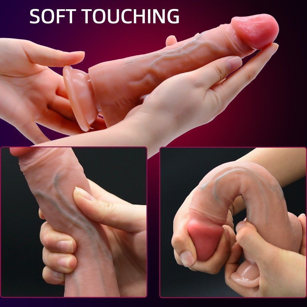 Ergonomic design, Lifelike silicone cock, Real touch feeling... Drywell - Realistic Cock 18cm - Flesh photo-13