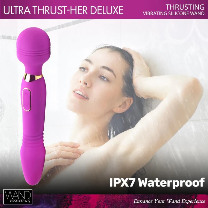 Give yourself the best pleasure both inside and out with thi... Wand Essentials - Ultra Thrust-Her Deluxe Massager - Purple photo-4