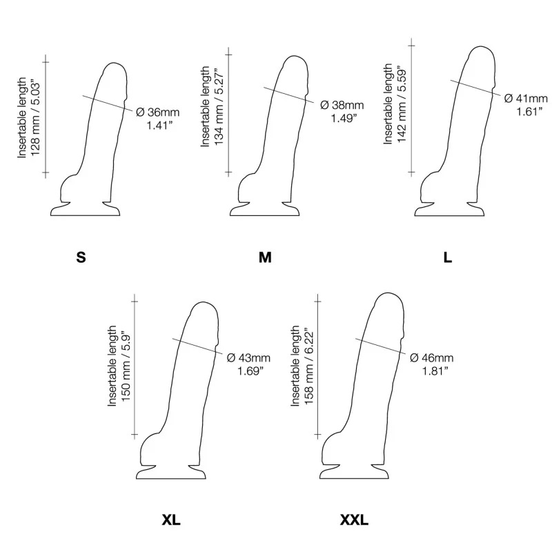 The only dual density silicone Sliding skin realistic dildo ... Strap-On-Me - Sliding Skin Dildo XL - Vanilla photo-9