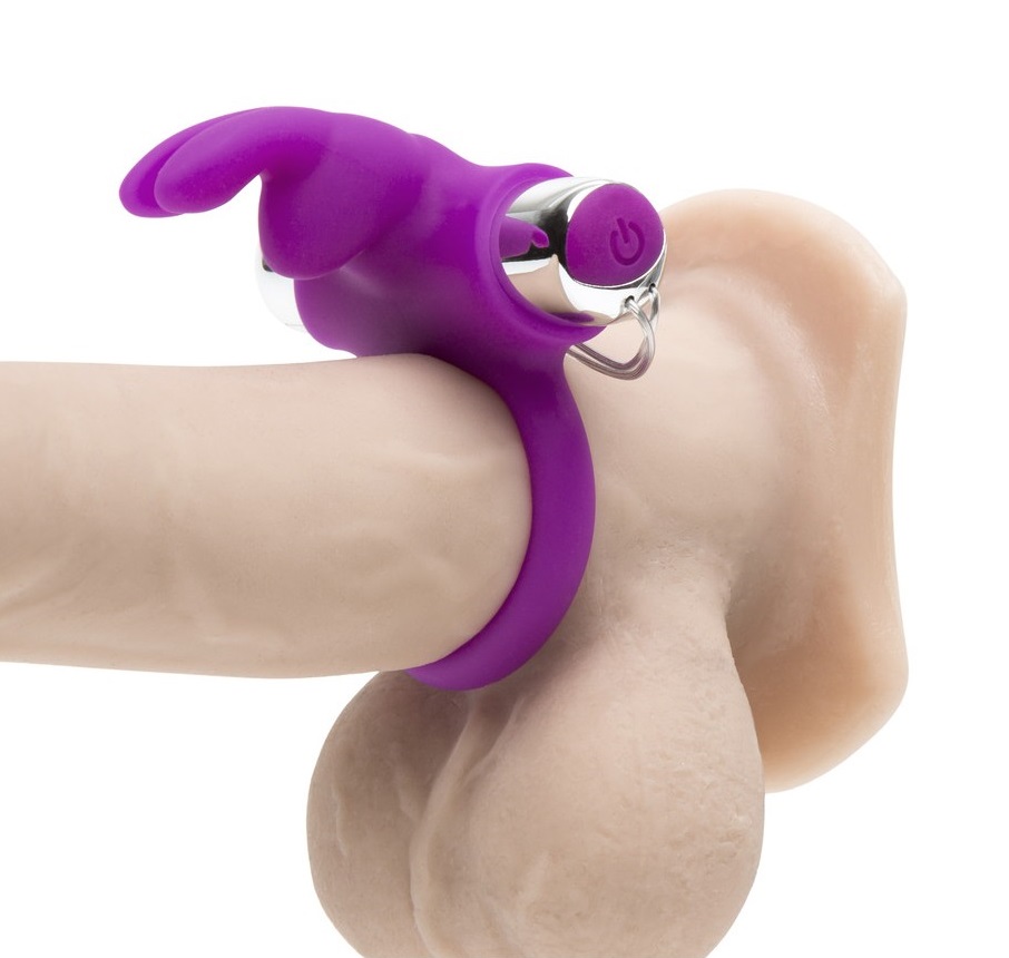 Incredible pleasure for two? Yes please! We've added ico... Happy Rabbit - Vibro Ring w Remote - Purple photo-5