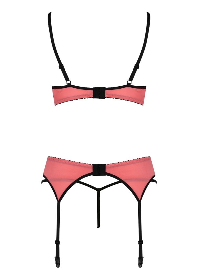 This is a sexy set that is stimulating the imagination. The ... Casmir - Rosalie Lingerie Set - Pink - S/M photo-6