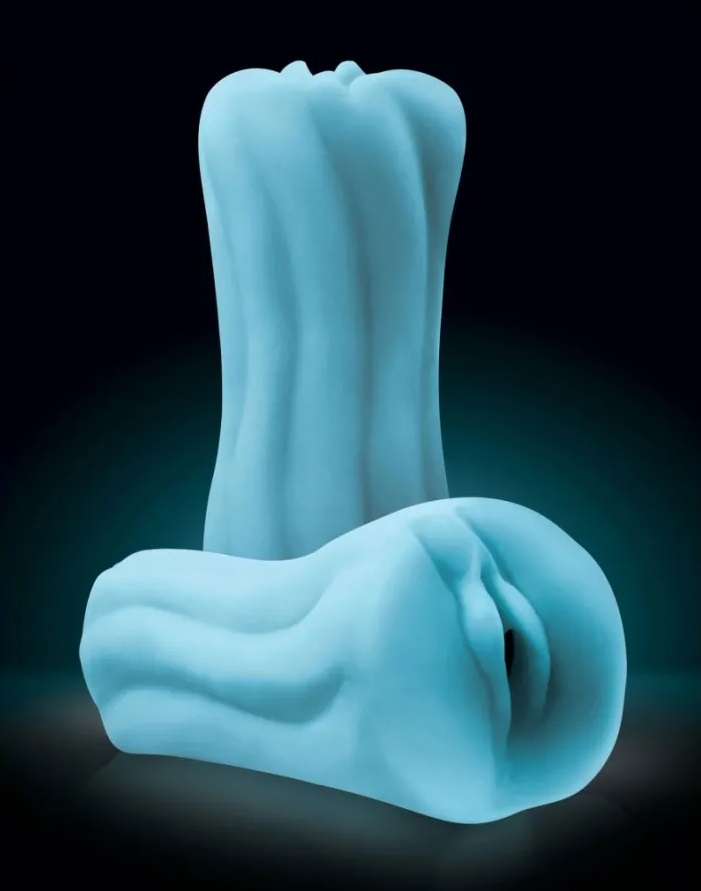 Make your masturbation unforgettable with a realistic mastur... NS Novelties - Firefly Yoni Glow Masturbator - Blue photo-3