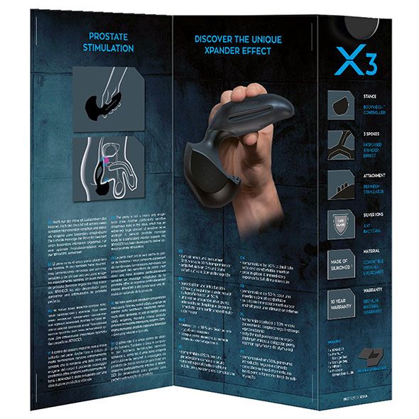The XPANDER X3 is an advanced stimulator for advanced users.... Joy Division - Anal Xpander X3 - Black - M photo-5