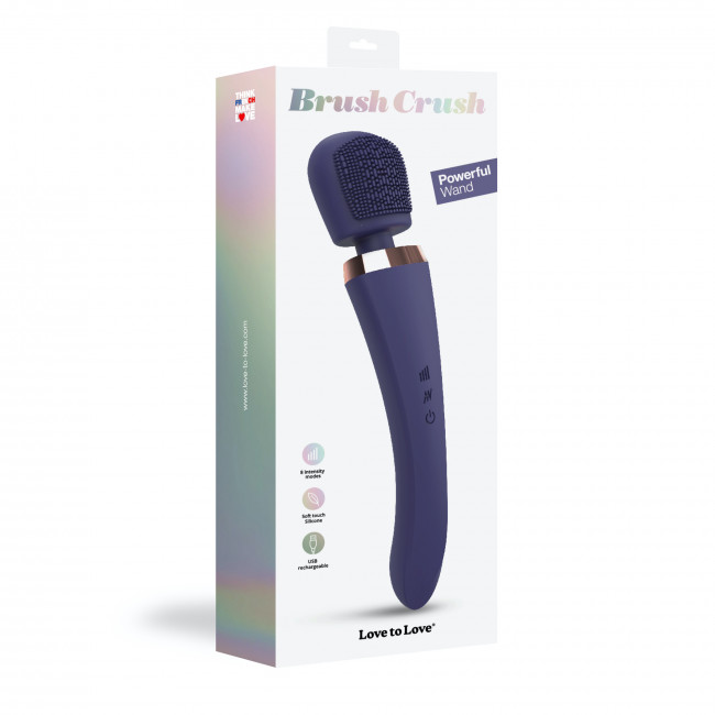 Let yourself be charmed by the slender design and the many s... Love to Love - Brush Crush Massager - Indigo photo-11