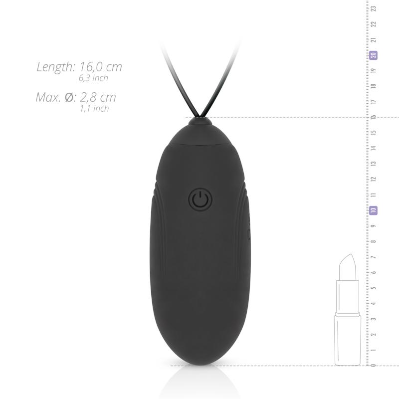 Challenge yourself and your partner with LUV EGG! This vibra... Luv Egg - Vibro Egg w Remote Control - Black photo-8