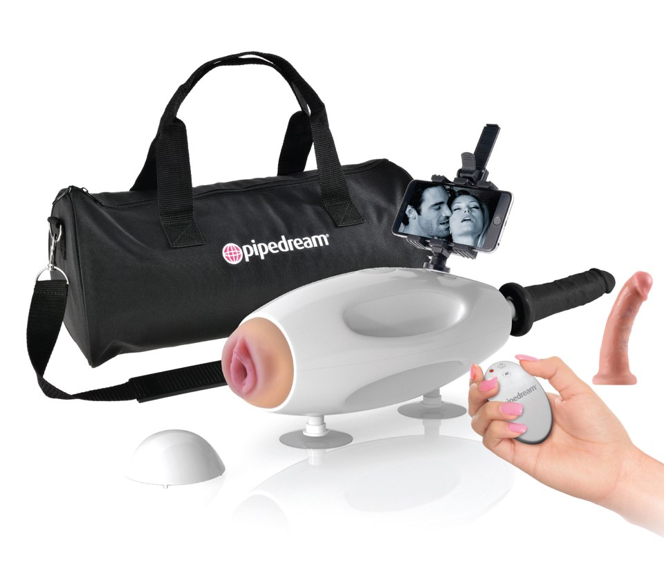 When you're looking for a travel-friendly sex machine th... Fetish Fantasy - Couples Sex Machine - White photo-9