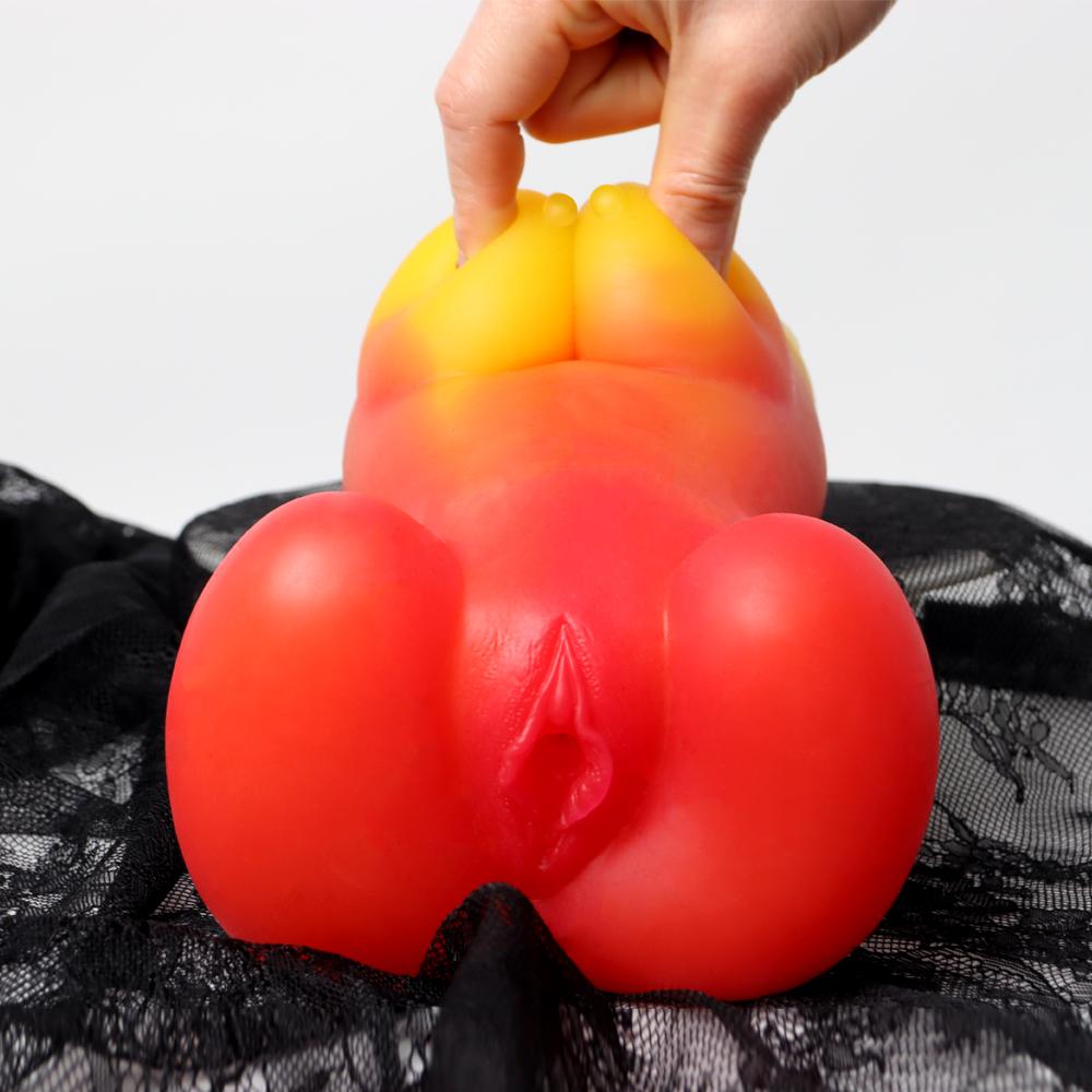 Realistic vaginal male masturbator with breast, mini sex dol... FAAK - Seductive Masturbator 1229g - Red photo-3