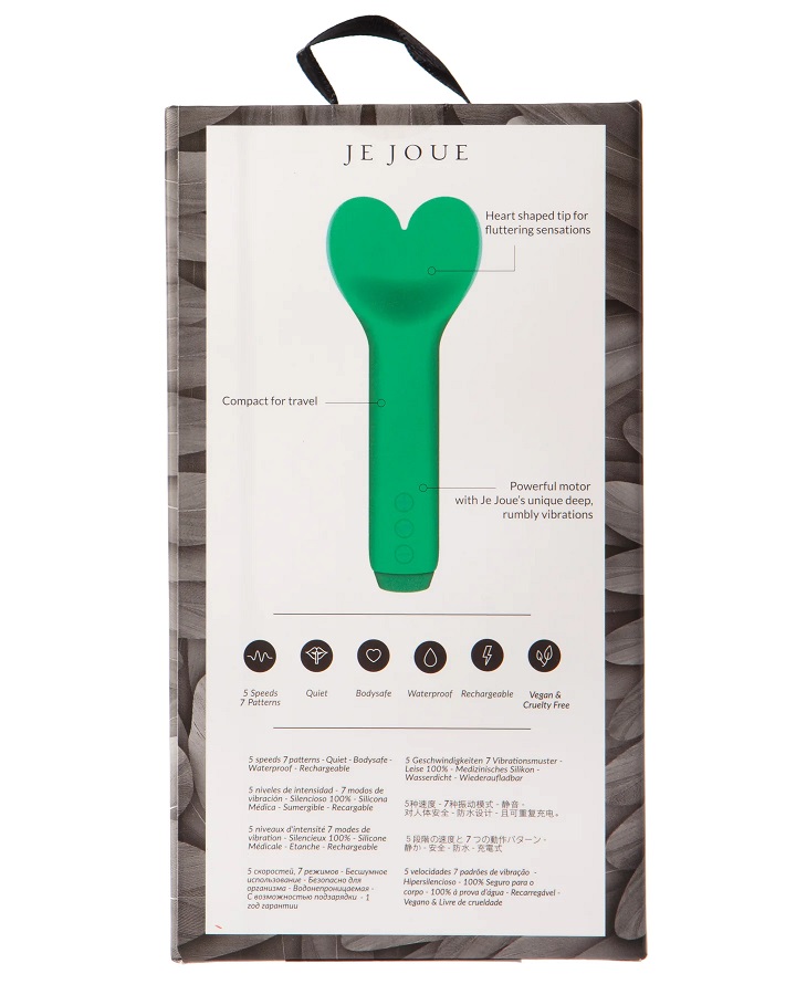 Meet Amour, a heart-shaped tip bullet that gives playful, fl... Je Joue - Amour Bullet Vibrator - Green photo-9