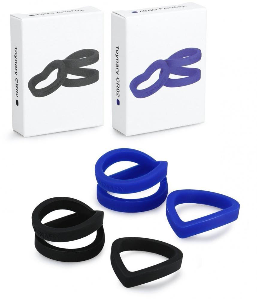 This set of Toynary cock rings are very Strong! Made of medi... Toynary - CR02 Cock Rings - Black photo-14