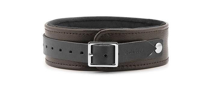 Enjoy the must-have item with extremely soft genuine goat le... Liebe Seele - Leather Collar w Leash - Brown photo-4