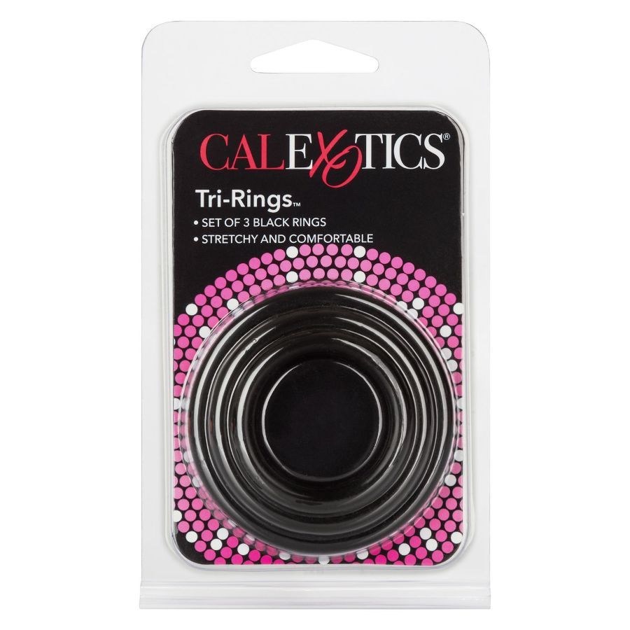 Take your intimate pleasure to new heights with the exotic T... CEN - Tri-Rings - Black photo-9