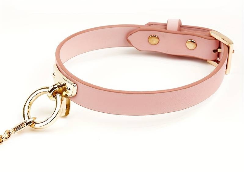 Bondage collar with leash
Material: Genuines leather MT - Collar w Leash - Pink photo-2