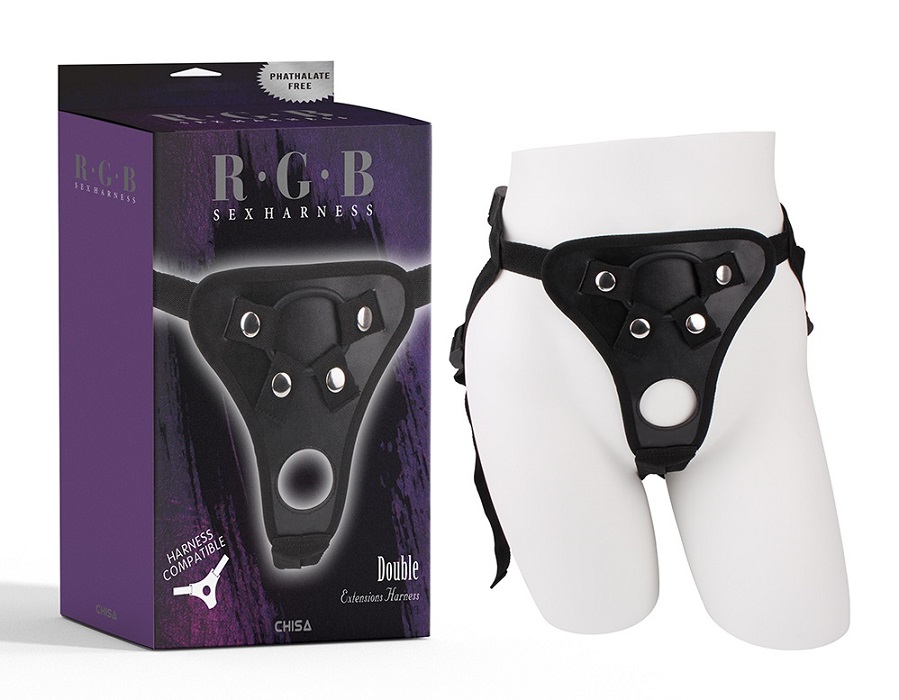 Fully Adjustable, Phthalates Free, Comfortable Fit.
Materia... Chisa - Double Extensions Harness - Black photo-3