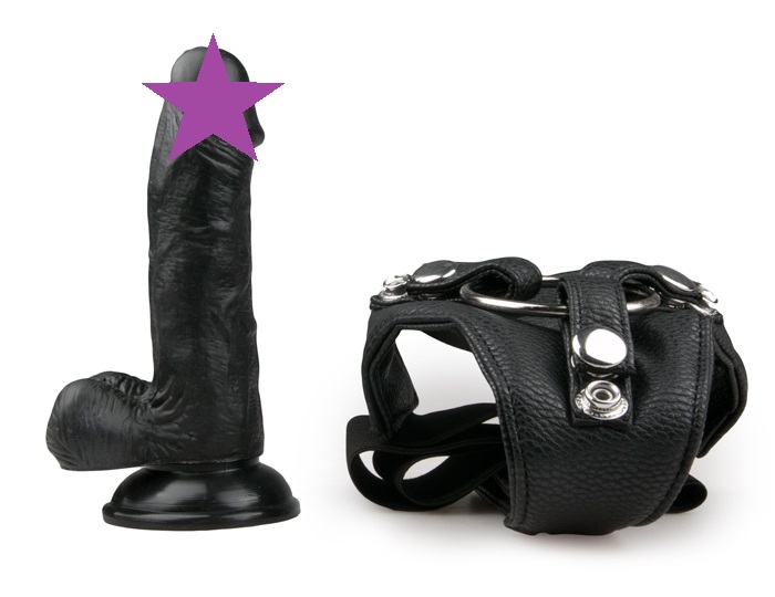 Give your partner the stimulation he or she deserves with th... Ouch - Strap-On w 6" Dildo - Black photo-2