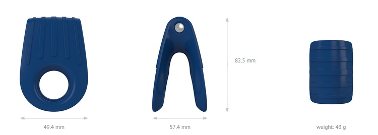 ovo B12 is made of 100% body safe silicone, with soft an... Ovo - B12 Vibro Ring - Blue photo-4