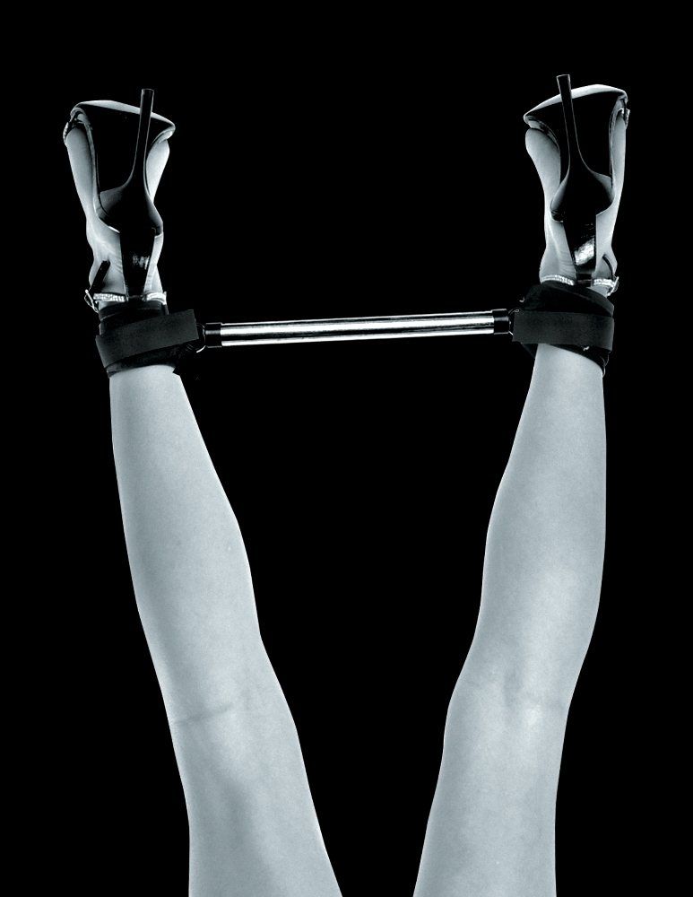 Open wide! This beginner's metal Spreader Bar will put you o... Fetish Fantasy - Spreader Bar - Silver photo-2