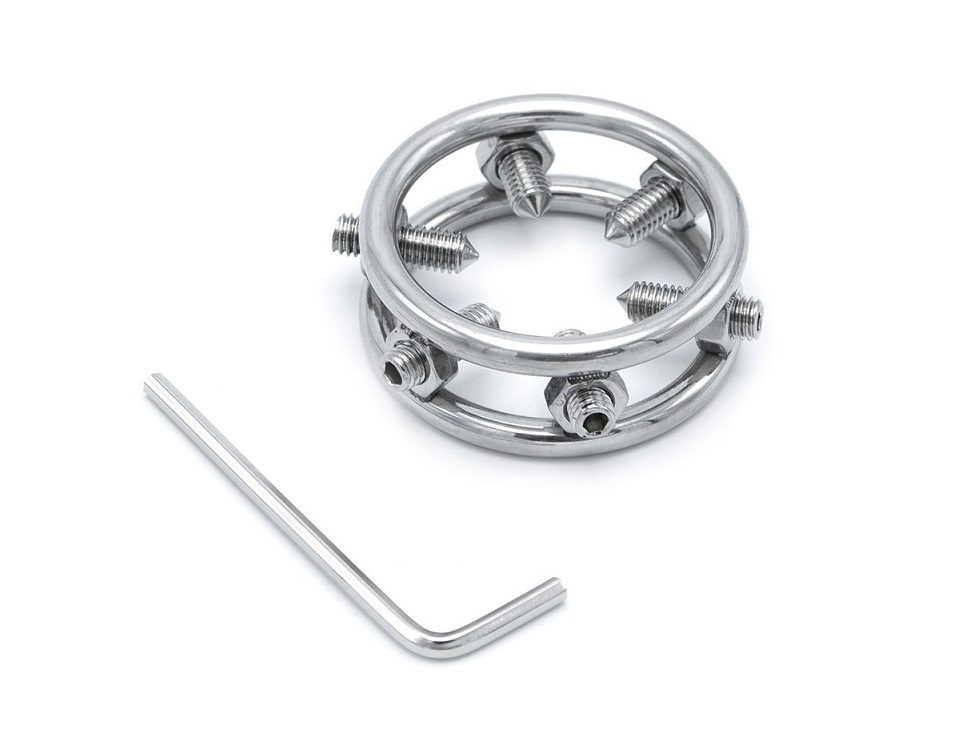 This steel glans penis ring is not suitable for the delicate... Kiotos - Torture Glans Ring - 32mm photo-4