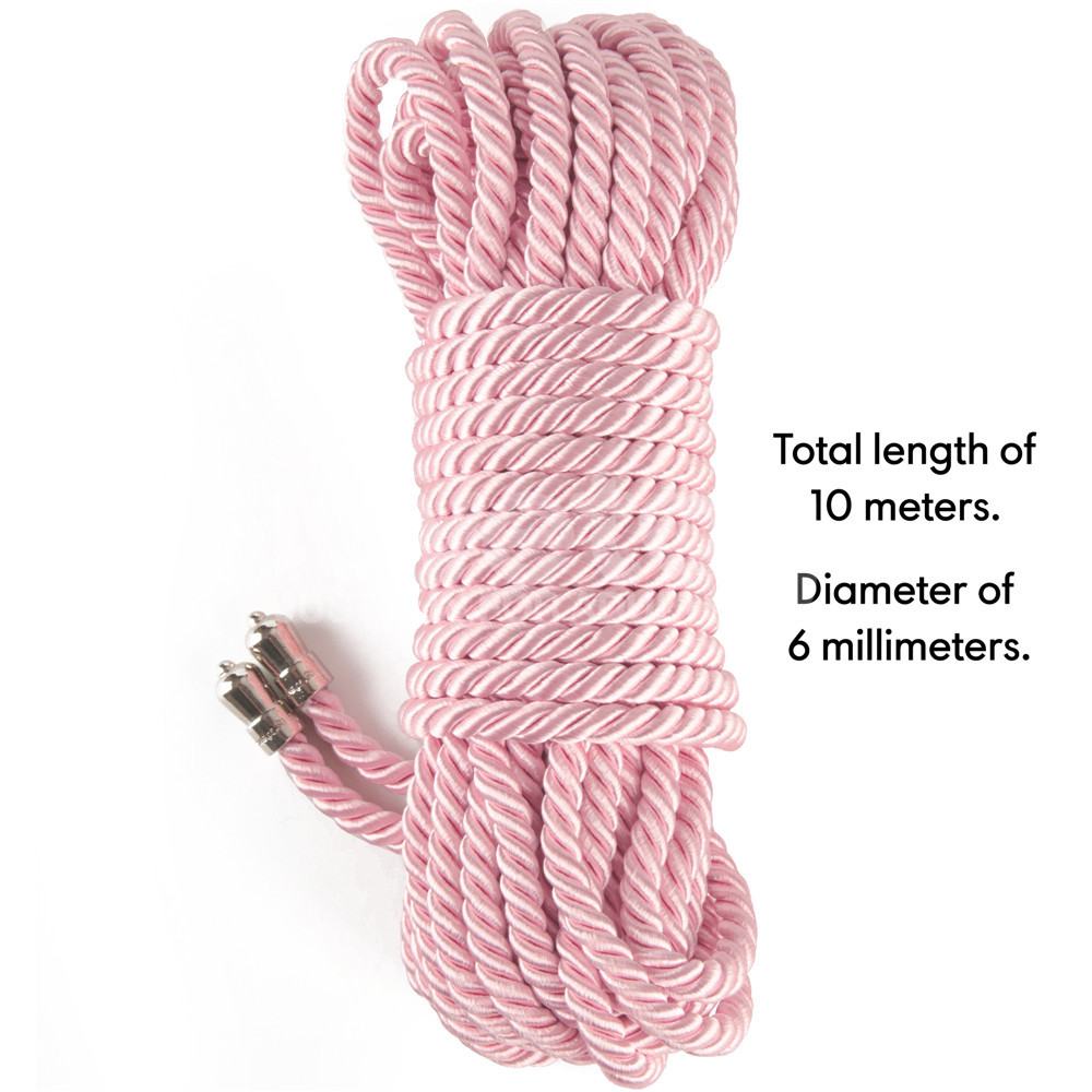 Elevate your bondage artistry with the Rebellion Reign Rose ... Lovetoy - Rebellion Reign Silky Bondage Rope 10m - Pink photo-4