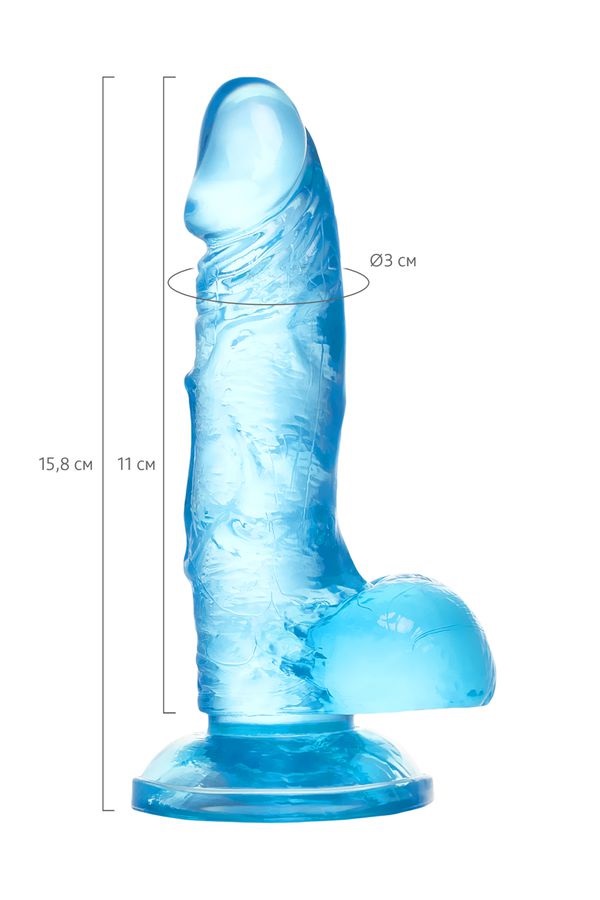 Indy dildo is an interesting toy that opens up additional po... A-Toys - Indy Dildo 15.8cm - Blue photo-13
