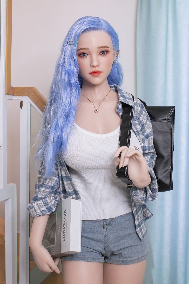 To check the sample of realistic doll visit our showroom.
... Ava European Realistic Sex Doll, Blue Hair, Ultra Soft Silicone 160 cm (5’2 ft) photo-3