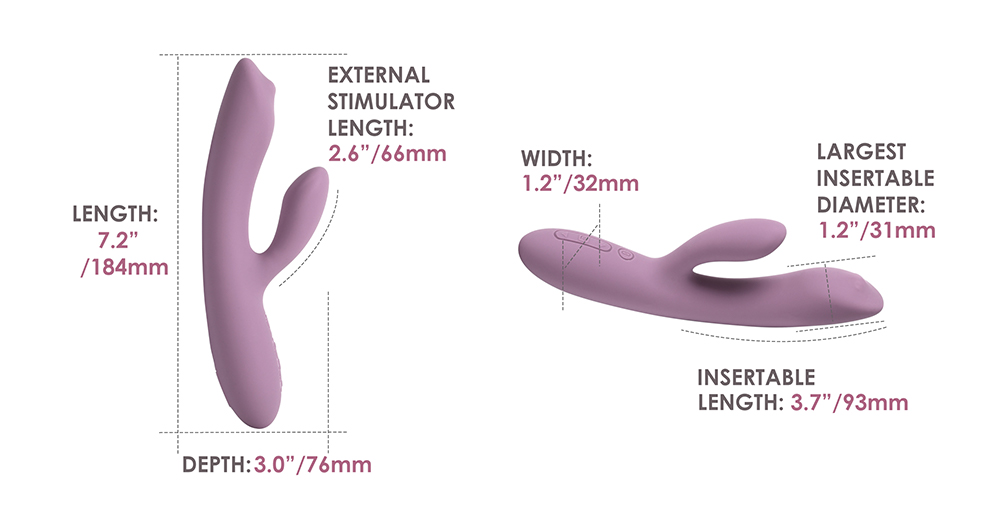 Get the ball rolling on your G-spot adventure with Trysta Ne... SVAKOM - Trysta Neo Interactive Rabbit Vibrator - Romantic Rose photo-12