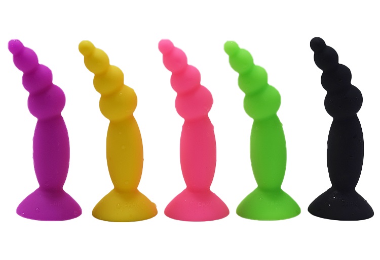 FAAK - 矽胶迷你串珠后庭塞 - 紫色 照片-7