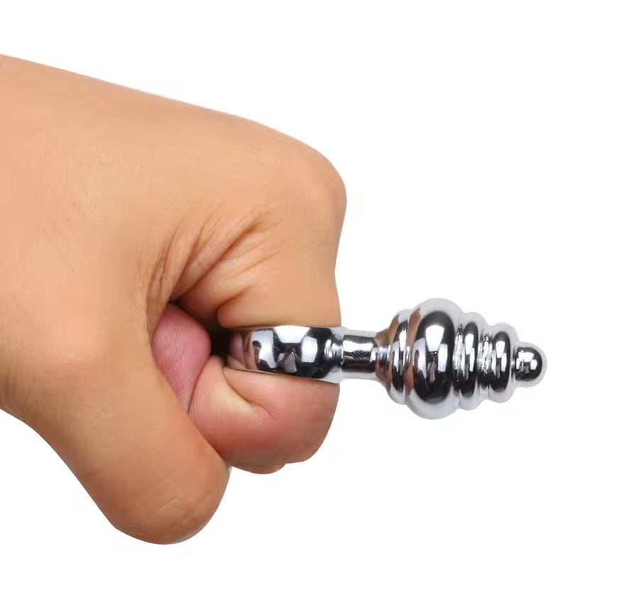Tiny spiral metal anal plug with ring
Material: Aluminium a... MT - Tiny Spiral Butt Plug w Ring - Silver photo-2