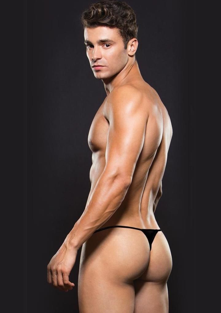 Less is most definitely the way to go with this midnight bla... Envy - Mesh G-String - Black - S/M photo-4