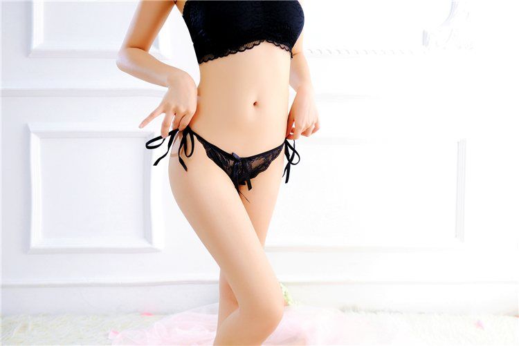Lace crotchless thong with straps
Material: 92% nylon, ... SB - Thong T191 - Black photo-3