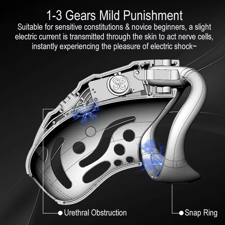 Experience triple electrostimulation with the Nautilus Estim... Sevanda - Nautilus E-stim Chastity Cage photo-5